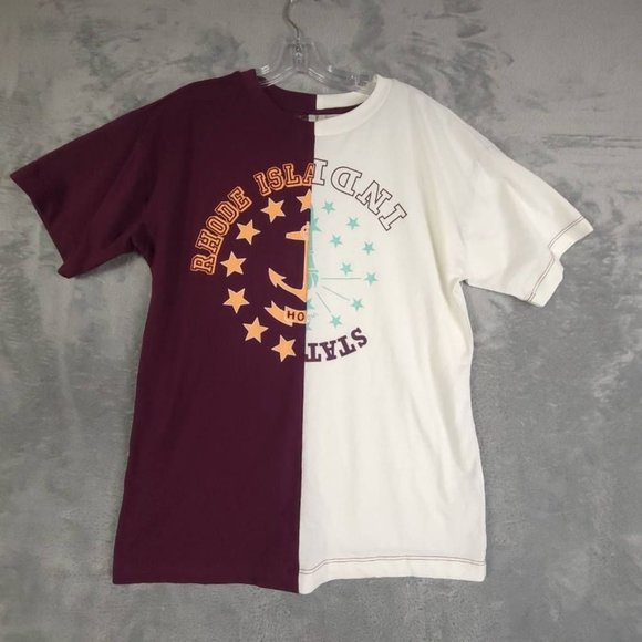 Abound‎ Womens T-Shirt Rhode Island Multicolor Color Block Short Sleeve S New - Picture 1 of 8